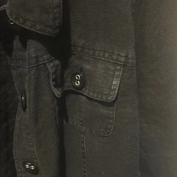 Charter Club Black Linen Jacket - Picture 3 of 4